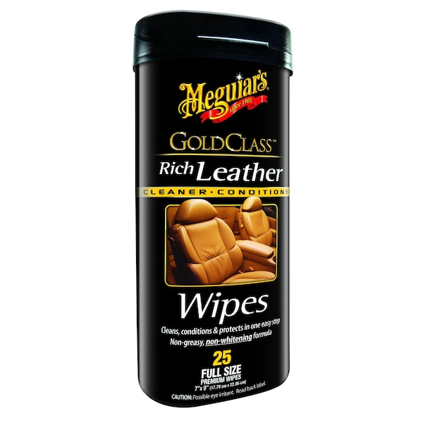 Meguiars Clean and Condition, Guard Against UVA And UVB Sun Rays, 25 Full Size Wipes G10900 - main